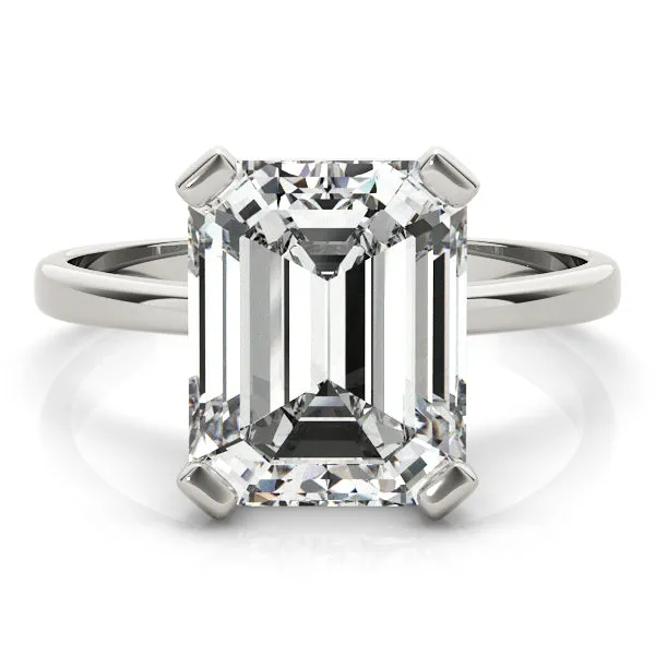 14K Emerald Cut Solitaire Engagement Ring
