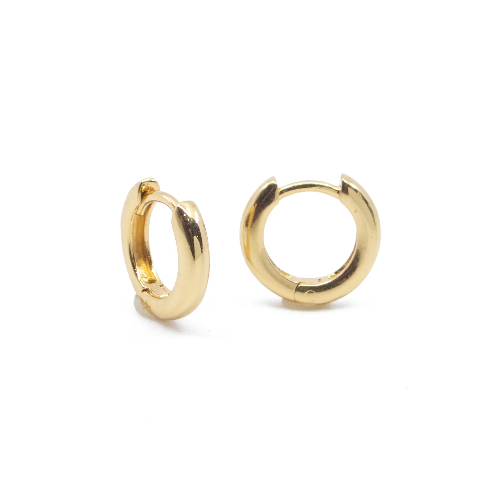 Classic Huggie Hoop Earrings in Gold